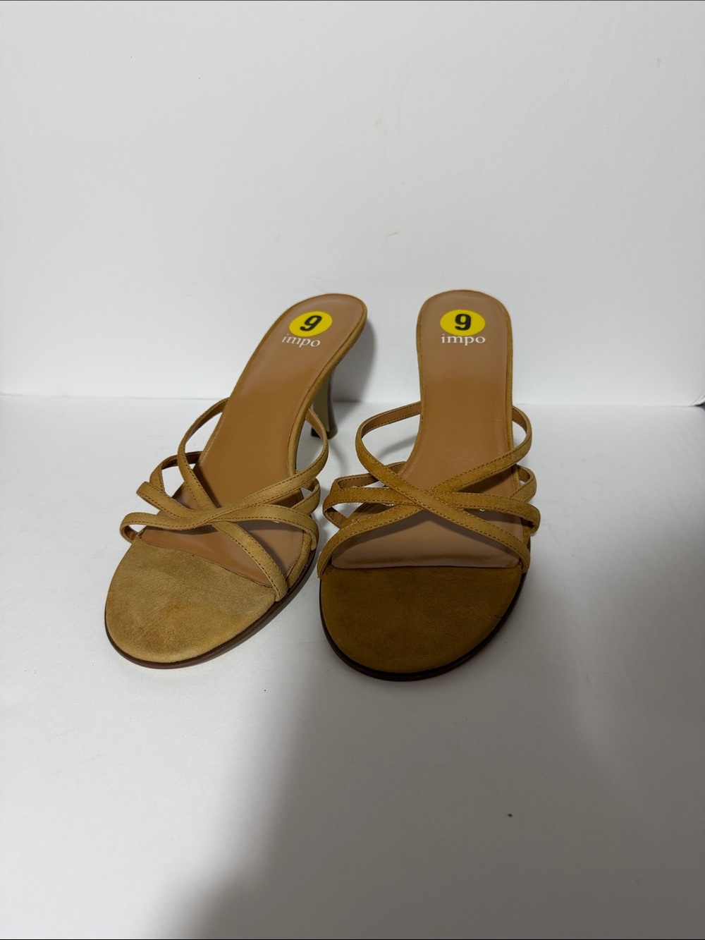 Impo Tan Crisscross Low Heel Slide Sandals